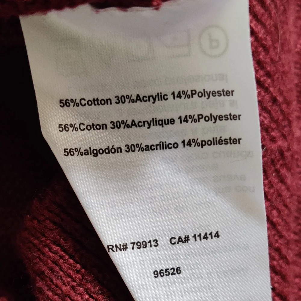 Motherhood Maternity Maroon Sweater with Black Back Tie Small - Picture 5 of 5